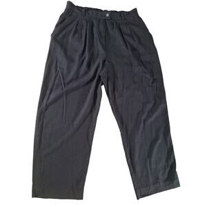 90s Vintage Quiet Luxury Minimalist Grunge Pleated 16w Black Pants